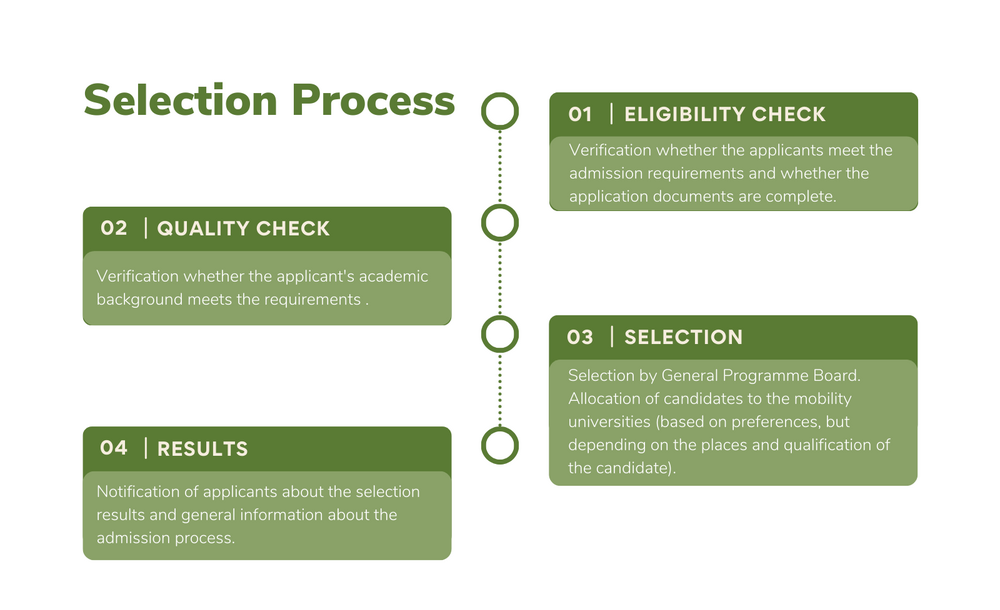 Steps of the Selection Process ©By International Relations Office/Uni Graz @Canva