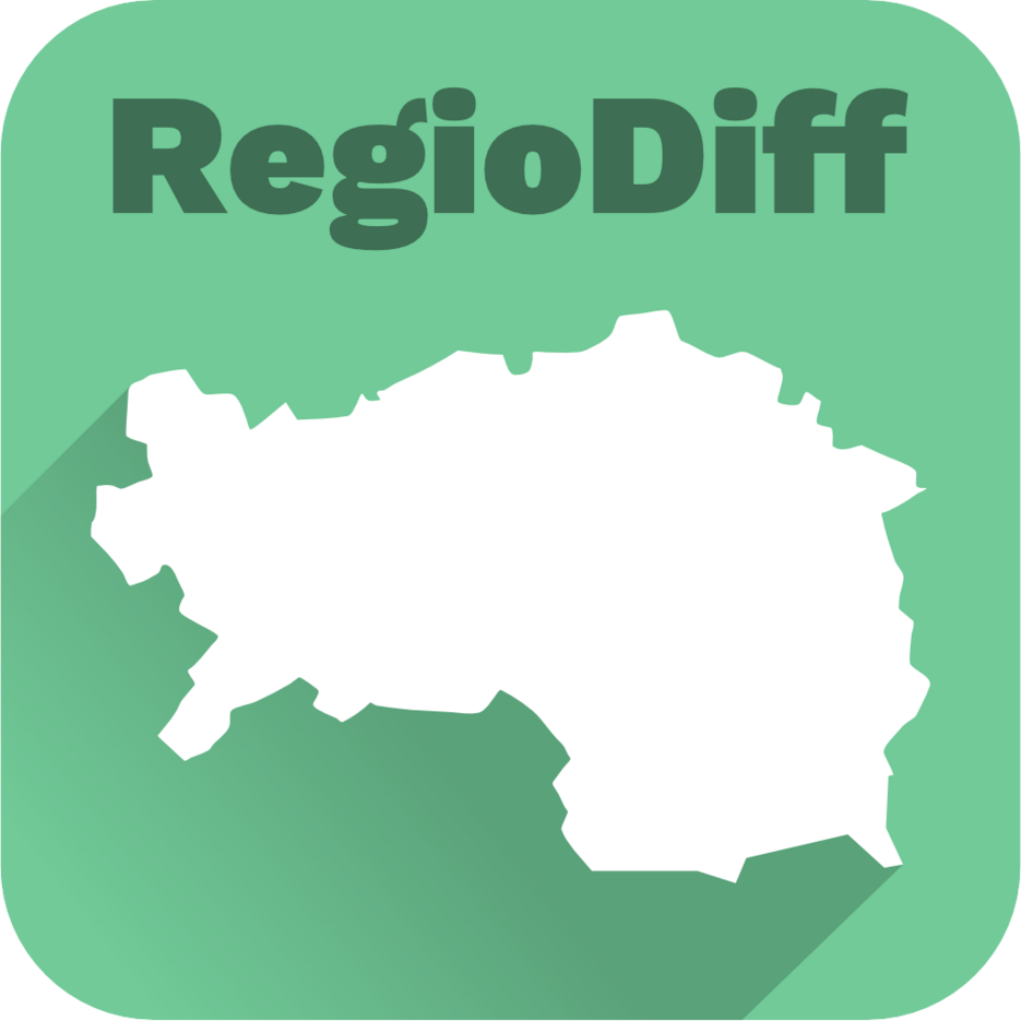 Logo RegioDiff Umrisse Landkarte Steiermark ©Projekt RegioDiff