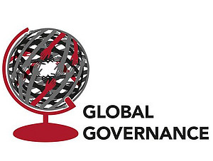 Image of a globe of interlocking hands, Global Governance logo ©Uni Graz 