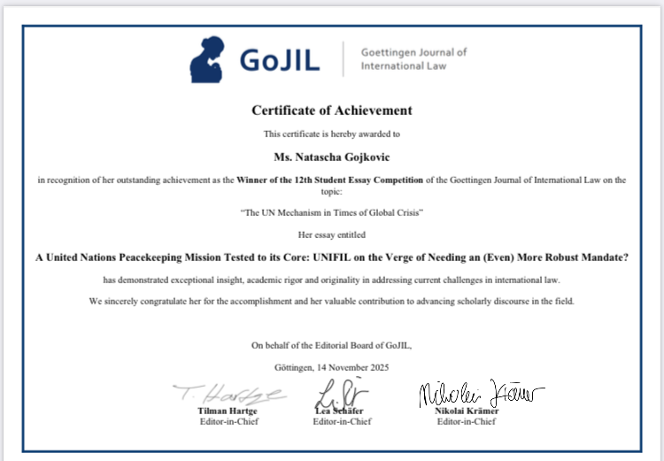 NG GoJIL Certificate 