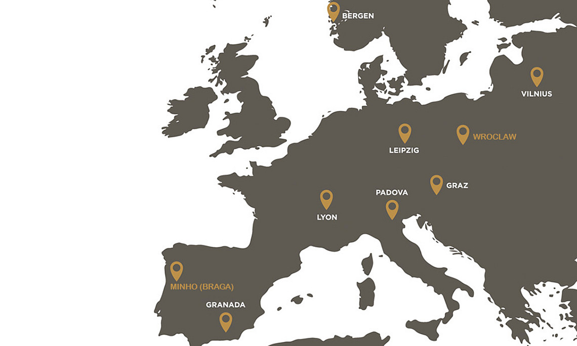 Die europäische Universitäten-Allianz Arqus wächst: Das Netzwerk wurde Anfang 2022 um die Minho (Portugal) und Wroclaw (Polen) erweitert.