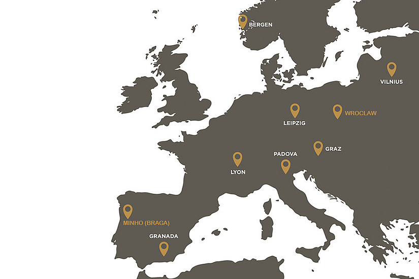 Die europäische Universitäten-Allianz Arqus wächst: Das Netzwerk wurde Anfang 2022 um die Minho (Portugal) und Wroclaw (Polen) erweitert.