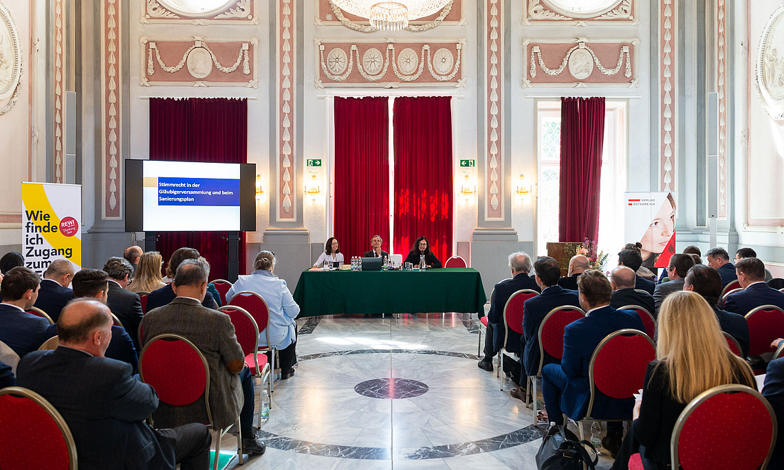 Das 4. Grazer Insolvenzrechtspraxis-Symposium fand am 10. April im Festsaal des Meerscheinschlössls in Graz statt.