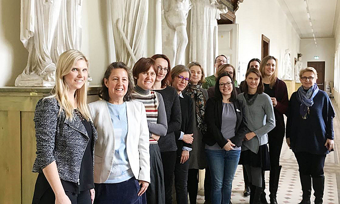 Die TeilnehmerInnen der Partnerländer Kroatien, Slowenien und die GastgeberInnen Österreich am Institut für Kunstgeschichte der Uni Graz. Fotos: Eva Klein.