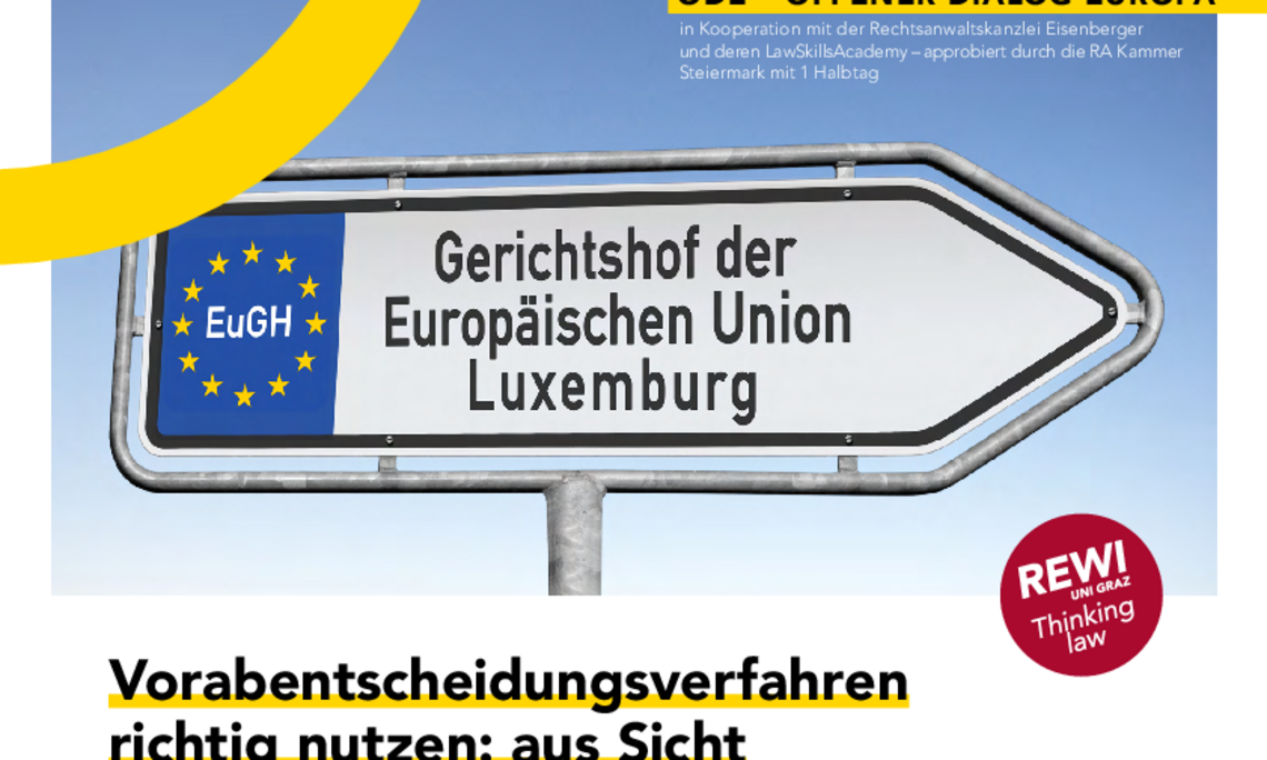 Plakat - Wegweiser zum EuGH