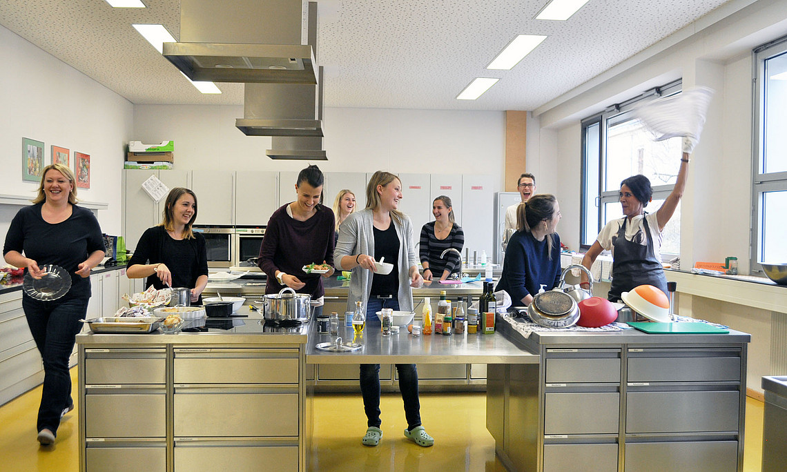 Praxisküche, Gesundheitsförderung, vollwertige Ernährung