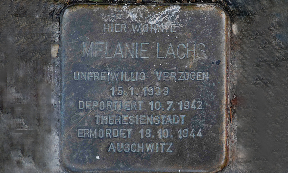 Der Stolperstein für Melanie Lachs ist Teil der digitalen Erinnerungslandschaft. Foto: Sabrina Melcher 