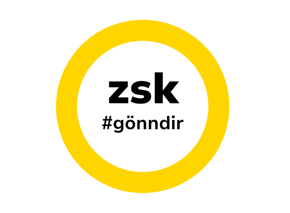 gelber Ring mit Text: zsk #gönn dir 