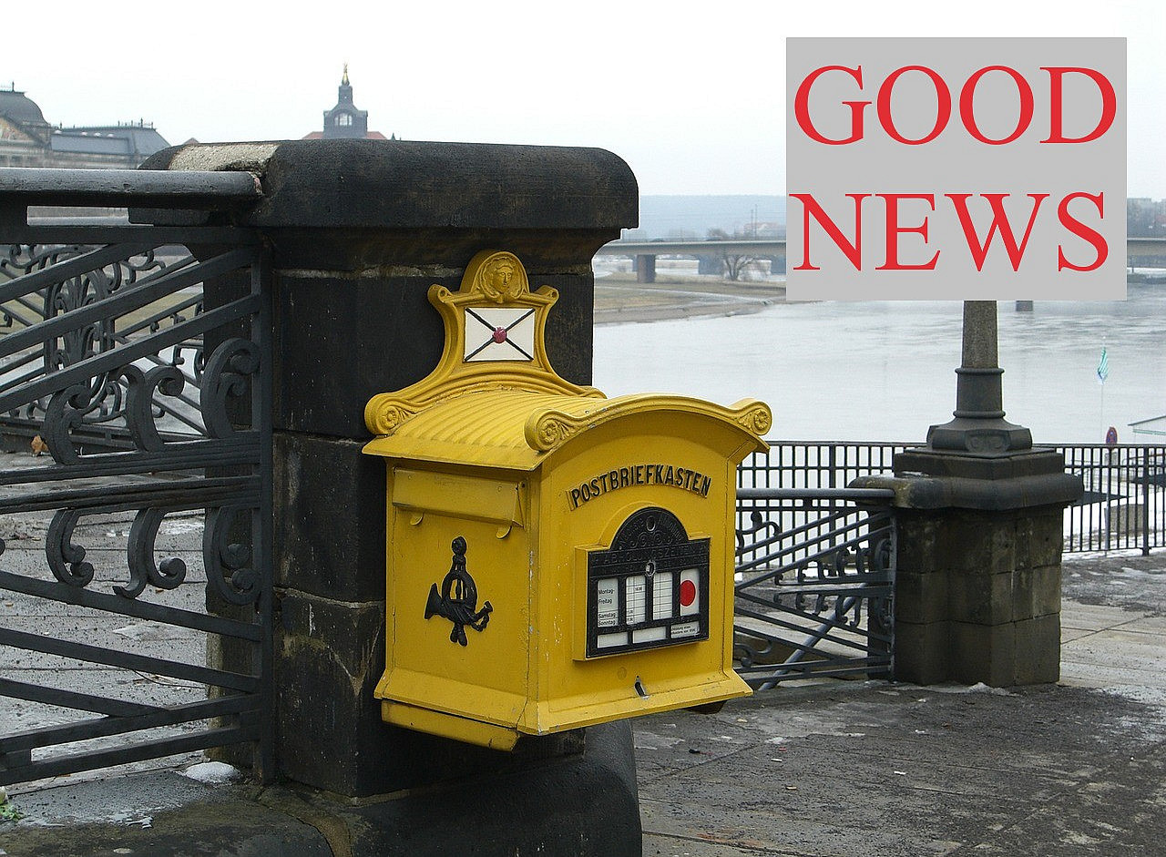 Briefkasten mit Text "good news" ©Mike Ljung from Pixabay