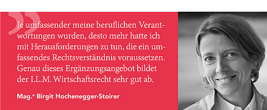 Statement Hochenegger-Stoirer UNI for LIFE LL.M. Wirtschaftsrecht