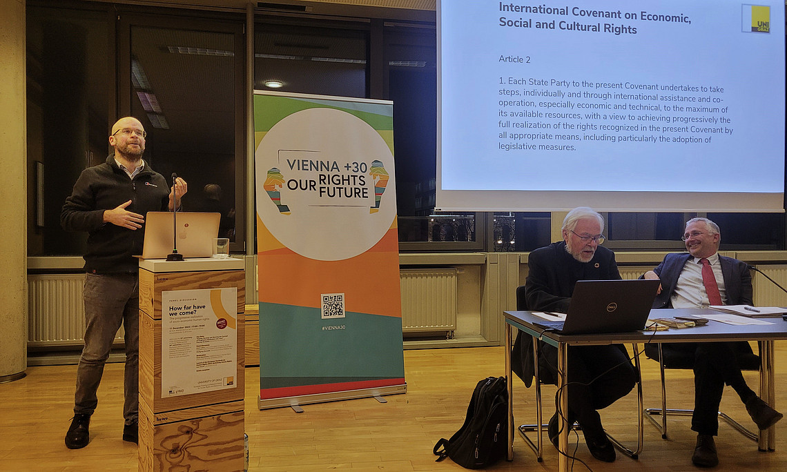 Pádraig McAuliffe, Wolfgang Benedek and Gerd Oberleitner, (c) Uni Graz/Faller