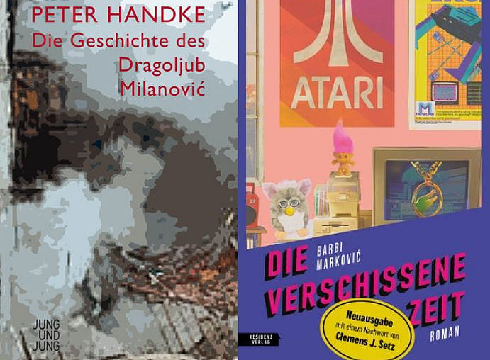 The image shows two book covers side by side. ©@ privat Uridije Lajçi