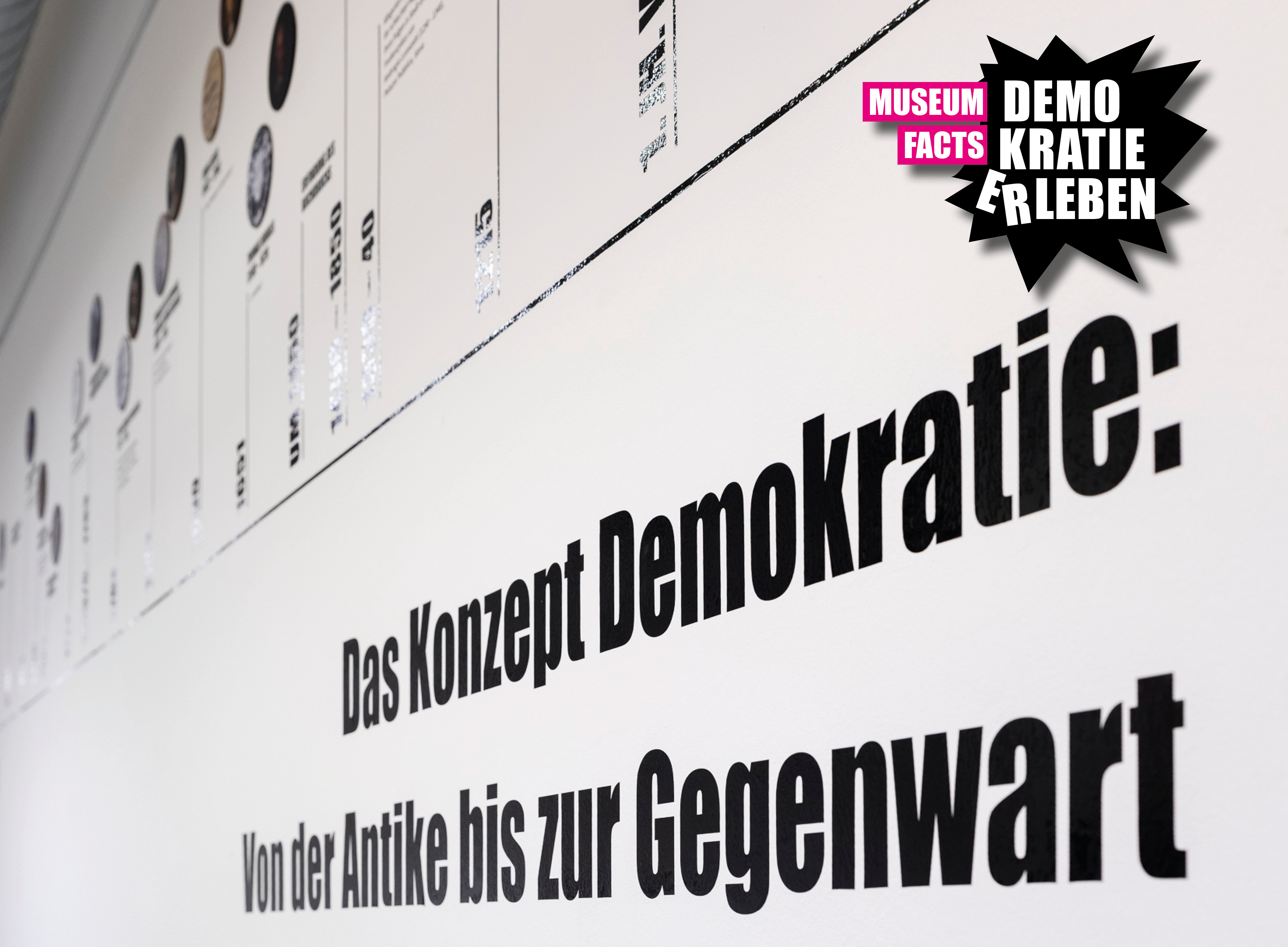 Konzept der Demokratie_Beginn des Zeitstrahls in der Sonderausstellung ©KANIZAJ photography