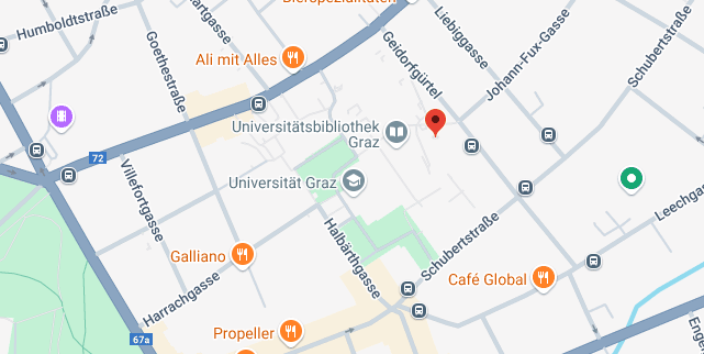 The conference will take place at the University of Graz, ReSoWi-Building (Faculty of Law/ Social and Economic Sciences, Universitätsstraße 15, 8010 Graz) ©Google Maps