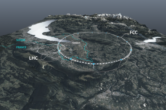 Sketch of the planned future FCC in comparison to the current LHC ©CERN