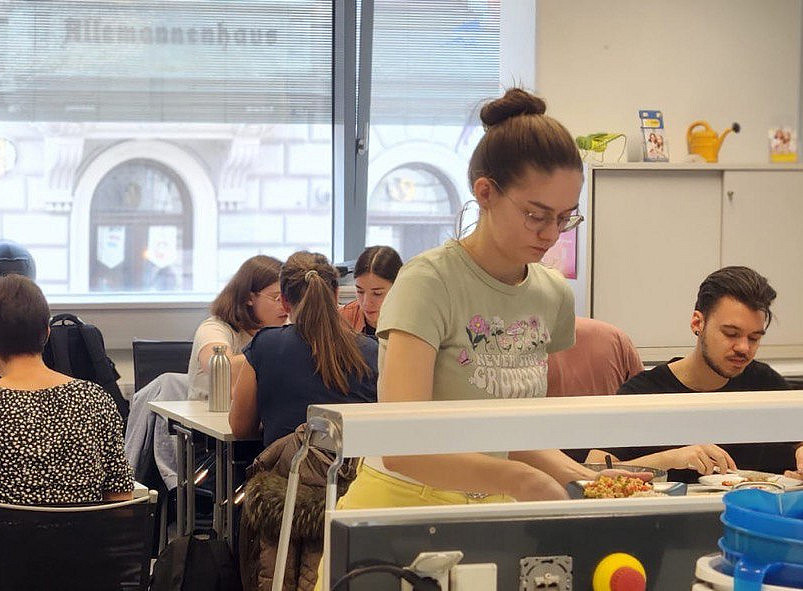 Die Kurs Teilnehmer:innen am Nachhaltigkeitstag. ©Geschmackslabor Graz