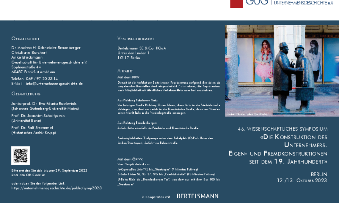 46. Wissenschaftliches Symposium der GUG am 12./13. Oktober in Berlin