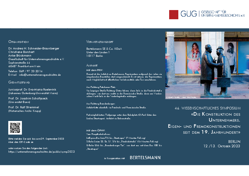 46. Wissenschaftliches Symposium der GUG am 12./13. Oktober in Berlin 