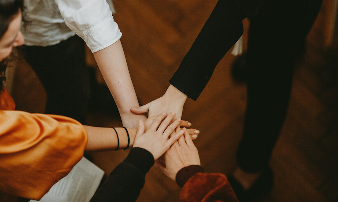 Hands in a circle