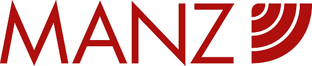 Logo des Manz Verlag, rote Schrift 