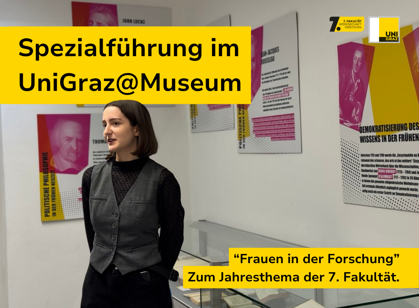 Man sieht Sophia Steinegger, wie sie die Spezialfürhung leitet. ©Uni Graz/Plattner