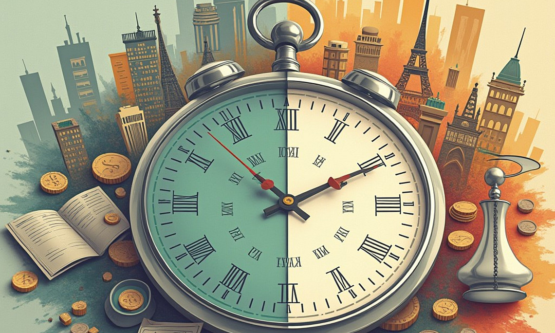 Taschenuhr, Zeiger stehen auf 12 Minuten vor 14 Uhr