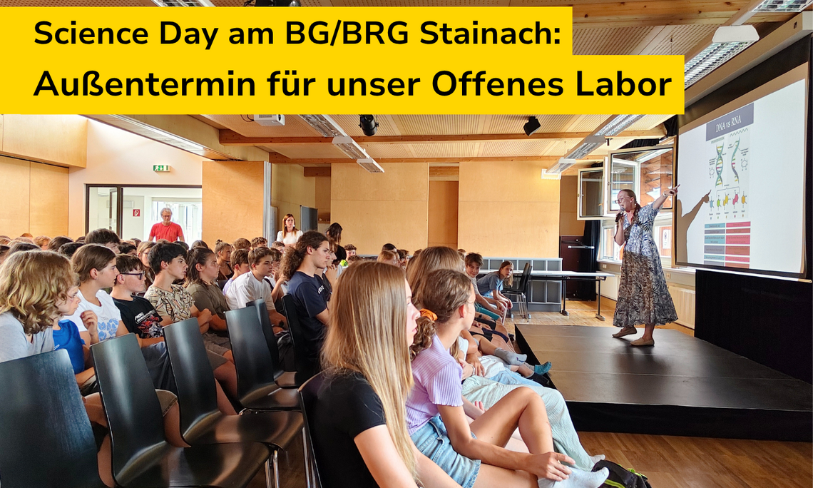 Heide Beranek-Knauer bei ihrem Vortrag am BG/BRG Stainach