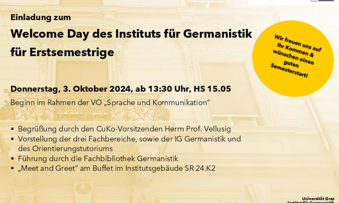 Plakat Welcome Day
