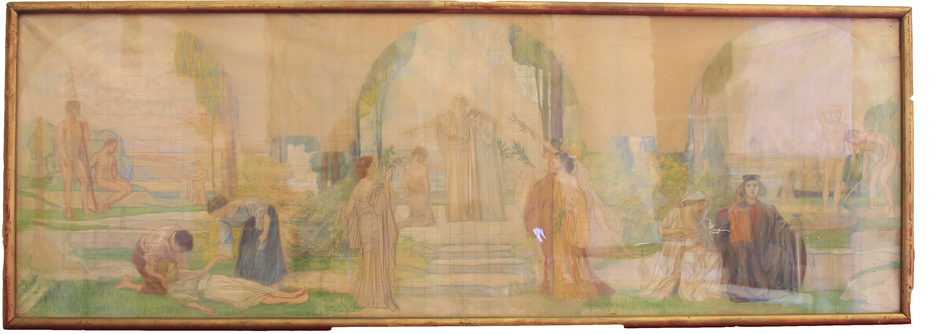 Entwurfszeichnung Tafelbild Südseite 