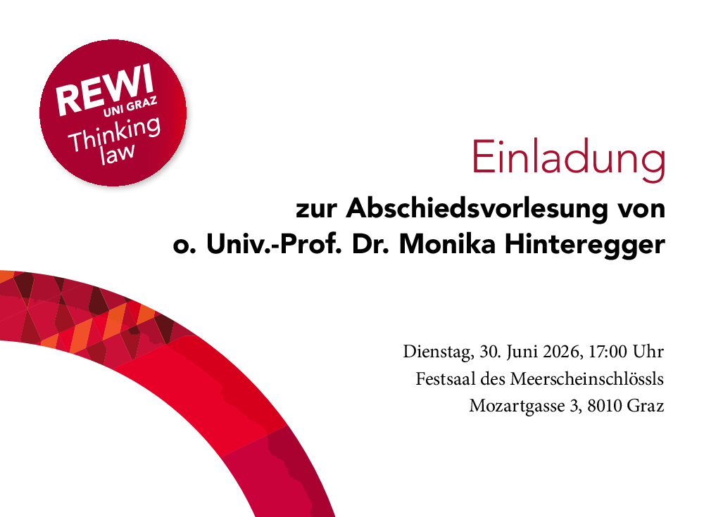 Einladung zur Abschiedsvorlegung Hinteregger 