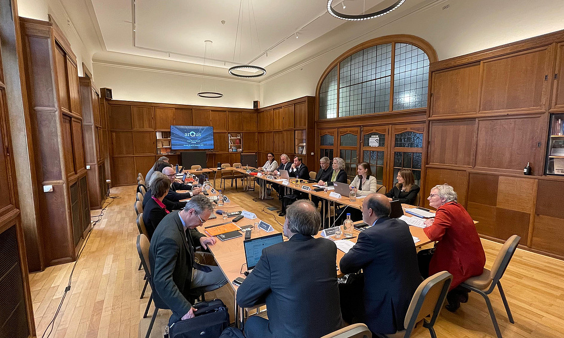 Photo of the Arqus Rectors Council meeting in Brussels