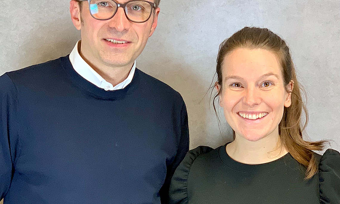 Bernhard Weber and Christina Kröll coordinate Arqus's Action Line 5 at the University of Graz. Photo: kk. 