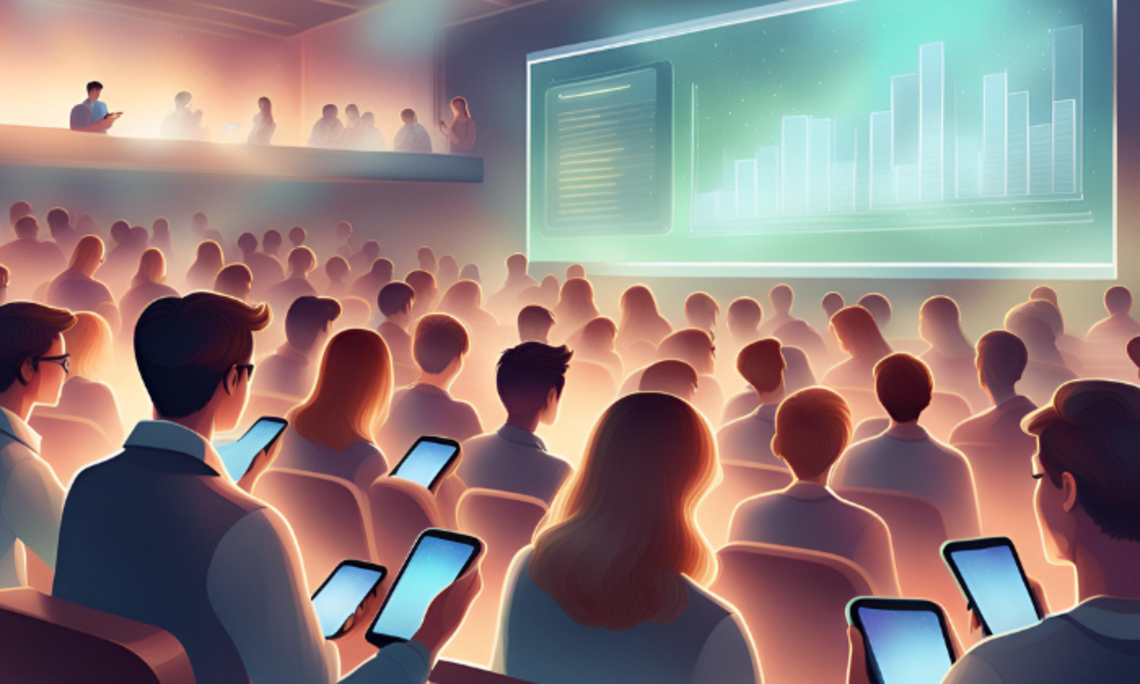Ki-generierter Hörsaal mit Studierenden