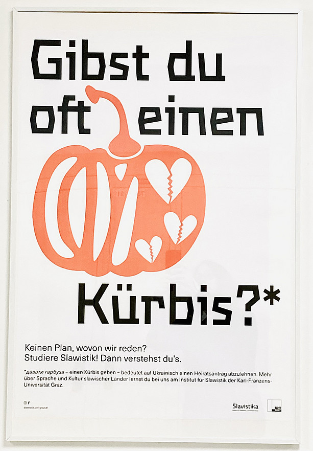 Plakat Slawistik in Graz studieren ©Institut für Design und Kommunikation der FH Joanneum
