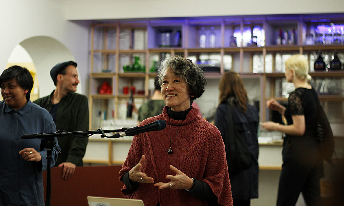 Karen Tei Yamashita, renommierte Schriftstellerin und Professorin an der University of California, referierte in Graz. Foto: Markus Diepold.