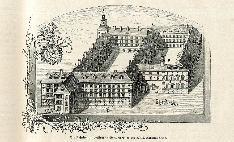 Kupferstich der Jesuitenbibliothek