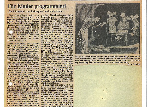 Zeitungsartikel Uraufführung 