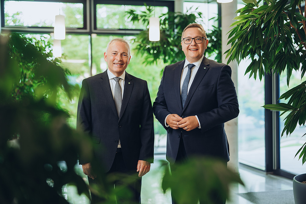Christian Purrer und Martin Graf Vorstandsteam Energie Steiermark in der Zentrale der Energie Steiermark 