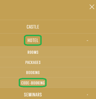 Screenshot of Castle Seggau's website 