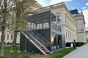 Ein Info-Point zum Graz Center of Physics wird im Frühsommer in Betrieb genommen. Foto: Uni Graz/Angele
