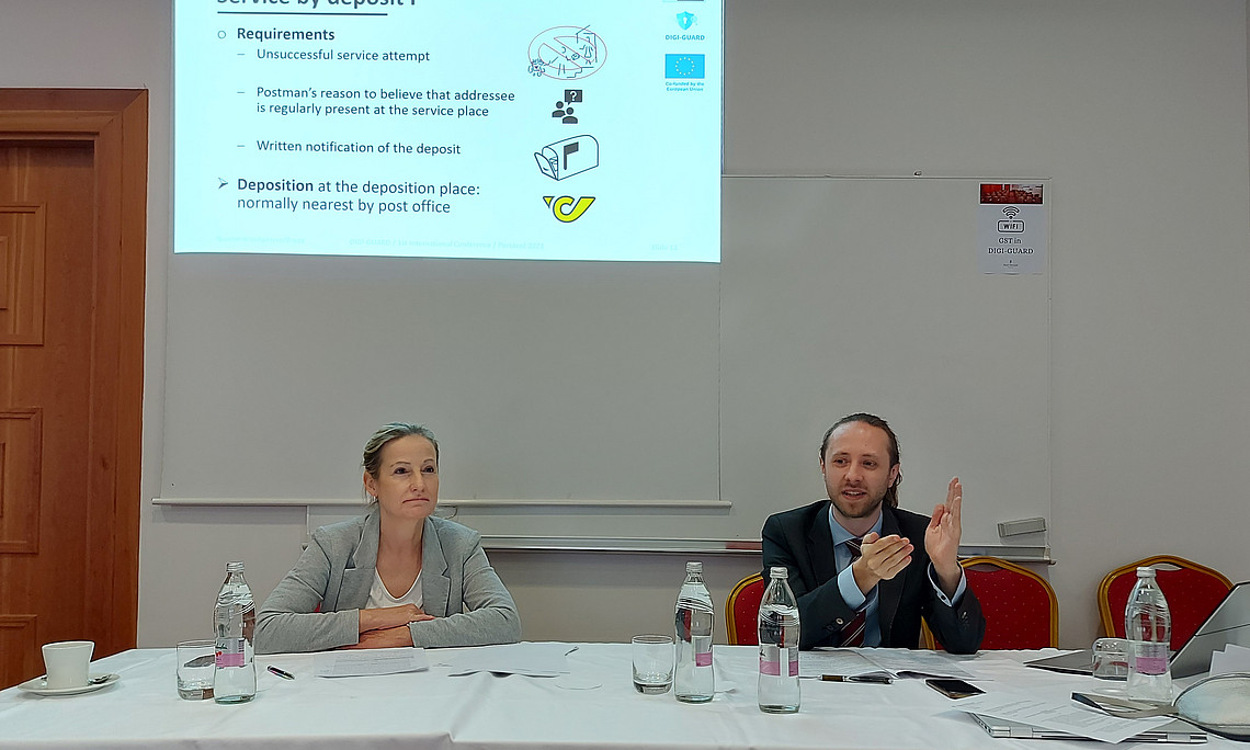 Bettina Nunner-Krautgasser referiert bei der erste internationale Konferenz im Rahmen des Projekts DIGI-GUARD in Portorož 