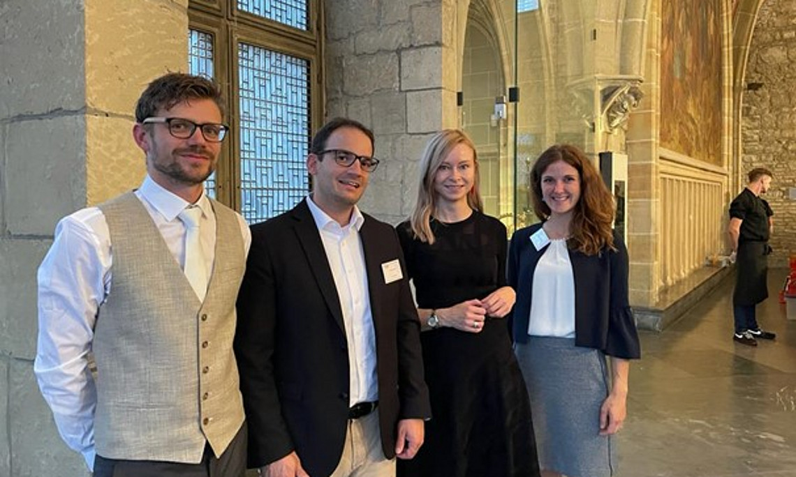 Markus Obczovsky, Philipp Spitzer, Claudia Haagen-Schützenhöfer, Angelika Bernsteiner. Foto: UniGraz/Spitzer