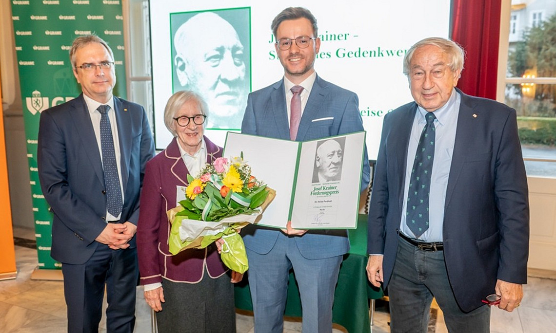 Stefan Purkhart vom Institut für Physik der Universität Graz wurde für seine Dissertation mit dem Josef-Krainer-Förderungspreis 2026 ausgezeichnet
