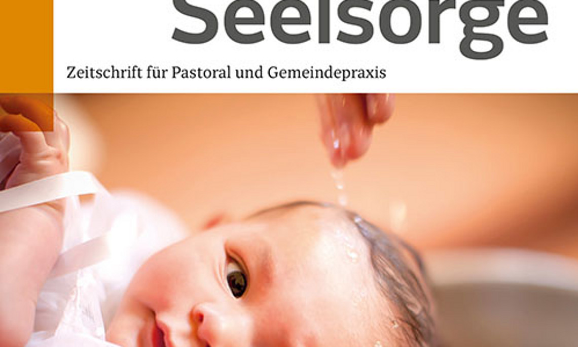 Cover Anzeiger für die Seelsorge: Baby bei der Taufe