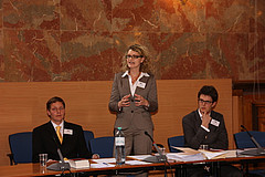 Bundesfinale 2009: v.l.n.r. Reinhard Jantscher, Caroline Heber, Michael Haider (© ELSA Austria / Wolfgang Fuschlberger)