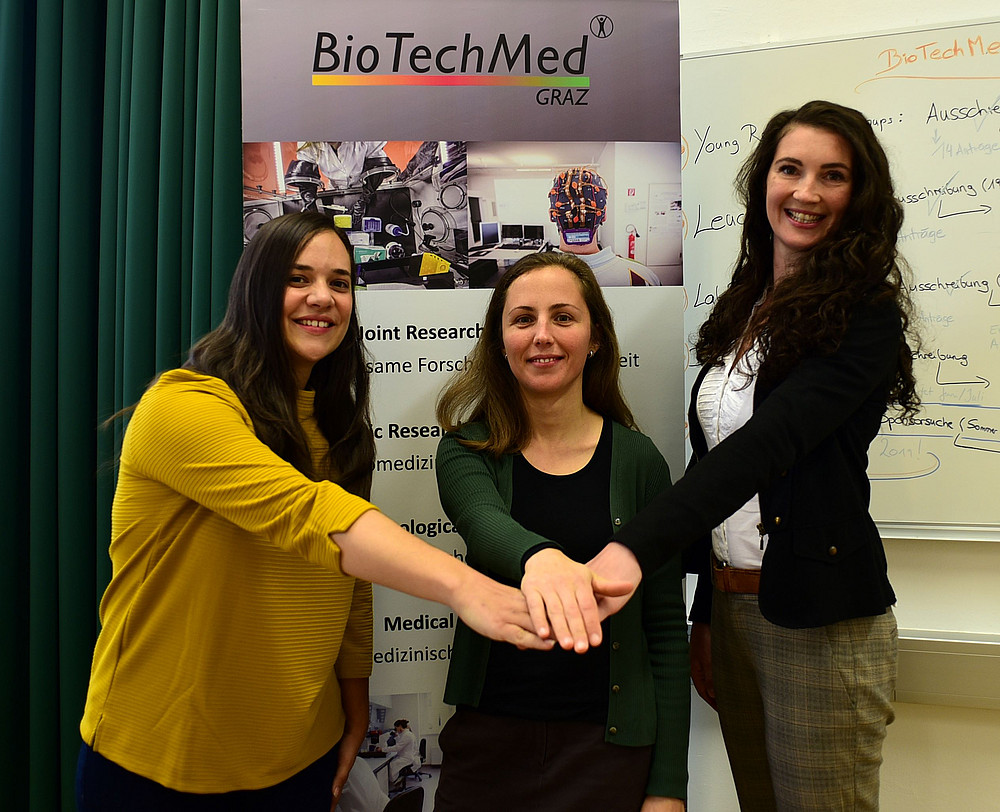 Young Researcher Group PIs Anita Emmerstorfer-Augustin, Senka Holzer, Natalia Zaretskaya ©Uni Graz/Leljak