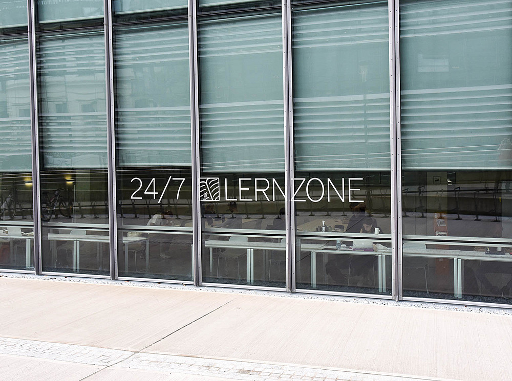 Exterior view of the 24/7 Learning Zone at the University of Graz. ©Uni Graz/Schwarz