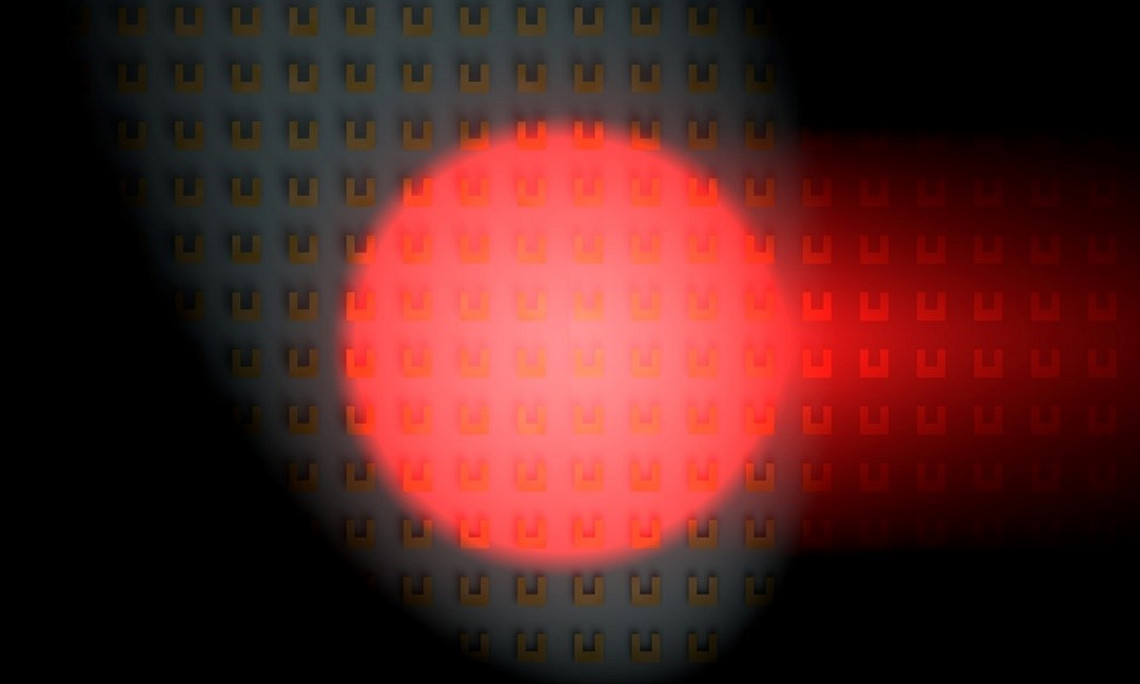 Breaking the mirror symmetry by polarization: optical traffic control on ultra-thin metasurfaces. Image: Uni Graz/Banzer