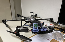 Drone with two cameras for collision detection