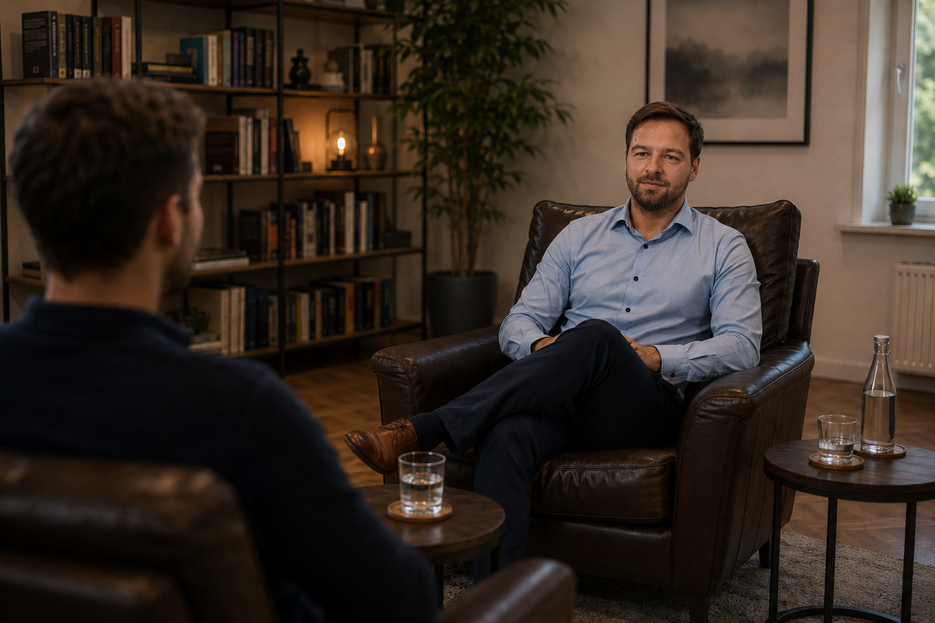 Therapieszene mit Andreas Walther, KI 
